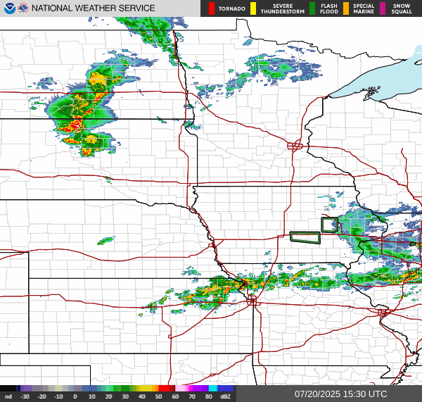 Weather radar map
